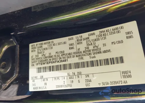 2019 Ford F-150 Xlt from USA, damaged, VIN 1FTEW1EPXKFA38481